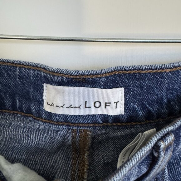 Loft 90’s Straight Jeans Women’s 26 2 Ultra High Rise Medium Wash Denim - Picture 4 of 8